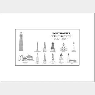 Lighthouses of United States of America - Gulf Coast - B Posters and Art